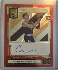 Christian Braun [Red] Basketball Cards 2022 Panini Donruss Elite New Breed Autographs Prices