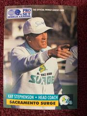 Kay Stephenson #27 Football Cards 1991 Pro Set Wlaf Inserts Prices