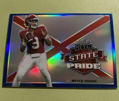 Bryce Young [Prismatic Blue] #SP-BY1 Football Cards 2022 Leaf Metal Draft State Pride Prices