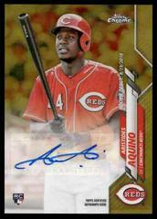 Aristides Aquino [Gold Refractor] #RA-AAQ Baseball Cards 2020 Topps Chrome Rookie Autographs Prices