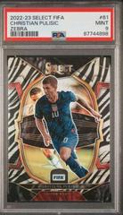 Christian Pulisic [Zebra] #61 Soccer Cards 2022 Panini Select FIFA Prices