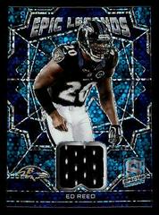Ed Reed [Blue] #ELM-ERE Football Cards 2022 Panini Spectra Epic Legends Materials Prices