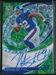 Michael Strahan [Green] #ICN-MSTR Football Cards 2022 Panini Spectra Icons Autographs Prices