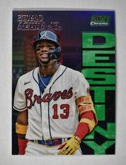 Ronald Acuna Jr. [Green] #2B Baseball Cards 2022 Stadium Club Chrome Dynasty and Destiny Prices