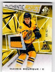 Mavrik Bourque [Gold Patch] #39 Hockey Cards 2021 SP Game Used CHL Prices