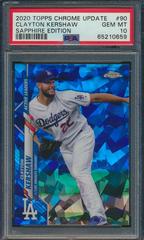 Clayton Kershaw Baseball Cards 2020 Topps Chrome Update Sapphire Prices