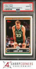 Larry Bird [Tugging Green Shorts] Basketball Cards 2006 Topps Prices