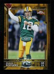 Aaron Rodgers [Gold Refractor] #2 Football Cards 2015 Topps Chrome Prices