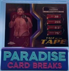 Tai Tuivasa [Black Refractor] #TFT-25 Ufc Cards 2024 Topps Chrome UFC Tale of the Tape Prices