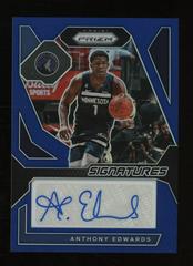 Anthony Edwards [Blue Prizm] #28 Basketball Cards 2023 Panini Prizm Signature Prices