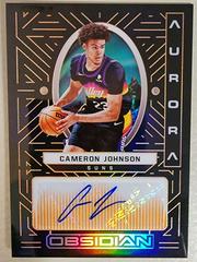 Cameron Johnson [Orange] Basketball Cards 2021 Panini Obsidian Aurora Autographs Prices