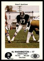 Al Washington Football Cards 1983 Jogo CFL Limited Prices