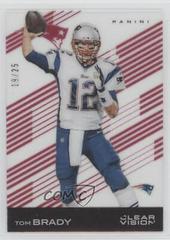 Tom Brady [White Jersey Red] #40 Football Cards 2015 Panini Clear Vision Prices
