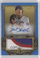 Kyle Hendricks [Sapphire] Baseball Cards 2022 Topps Triple Threads Single Jumbo Relics Autographs Prices