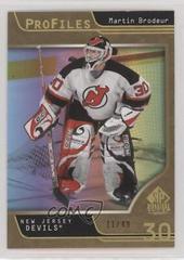 Martin Brodeur [Gold] Hockey Cards 2020 SP Signature Edition Legends Profiles Prices