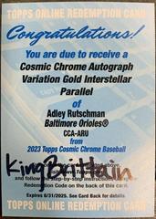 Adley Rutschman [Gold Interstellar] Baseball Cards 2023 Topps Cosmic Chrome Autographs Prices