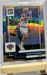 Quentin Grimes #2 Basketball Cards 2022 Panini Donruss Optic Prices