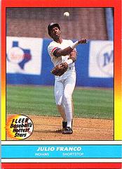 Julio Franco Baseball Cards 1988 Fleer Hottest Stars Prices