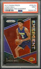 Lonzo Ball [Red Shimmer] #EMLON Basketball Cards 2017 Panini Prizm Emergent Prices