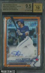 Austin Martin [Orange Refractor] #BMA-AM Baseball Cards 2021 Bowman Chrome Mega Box Mojo Autographs Prices