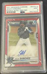 Jesus Sanchez [Red Refractor] #CRA-JS Baseball Cards 2021 Bowman Chrome Rookie Autographs Prices