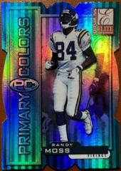 Randy Moss [Blue Die Cut] #39 Football Cards 1999 Panini Donruss Elite Primary Colors Prices