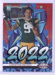 Christian Watson [Red] Football Cards 2022 Panini Certified 2022 Prices