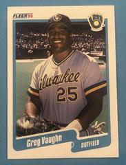 Greg Vaughn #339 Baseball Cards 1990 Fleer Canadian Prices