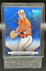 Jackson Holliday [Blue] #BSP-80 Baseball Cards 2023 Bowman Sterling Prices