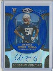 Christian Gonzalez [Blue] #RRCS-3 Football Cards 2023 Panini Certified Rookie Roll Call Signatures Prices