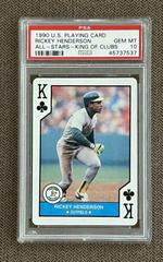 Rickey Henderson [King of Clubs] Baseball Cards 1990 U.S. Playing Card All Stars Prices