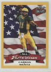 Carson Wentz [Gold] Football Cards 2016 Leaf Draft All American Prices