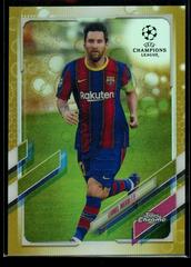 Lionel Messi [Gold Bubbles] #1 Soccer Cards 2020 Topps Chrome UEFA Champions League Prices
