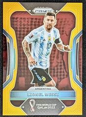 Lionel Messi [Gold] Soccer Cards 2022 Panini Prizm World Cup Prices