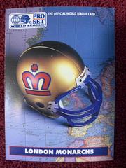 London Monarchs #4 Football Cards 1991 Pro Set Wlaf Helmets Prices
