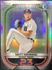 Matt Manning Baseball Cards 2021 Bowman Scout’s Top 100 Prices