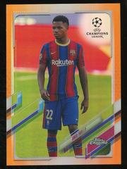 Ansu Fati [Orange] #15 Soccer Cards 2020 Topps Chrome UEFA Champions League Prices