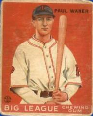 Paul Waner #25 Baseball Cards 1933 Goudey Prices