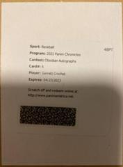 Garrett Crochet #O-GC Baseball Cards 2021 Panini Chronicles Obsidian Autographs Prices