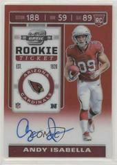 Andy Isabella [Autograph Red] #103 Football Cards 2019 Panini Contenders Optic Prices