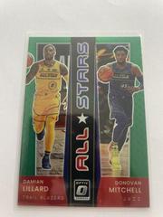 Damian Lillard, Donovan Mitchell [Green] Basketball Cards 2021 Panini Donruss Optic All Stars Prices