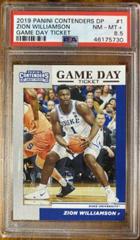 Zion Williamson #1 Basketball Cards 2019 Panini Contenders Draft Picks Game Day Ticket Prices