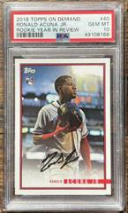 Ronald Acuna Jr. Baseball Cards 2018 Topps on Demand Rookie Year in Review Prices