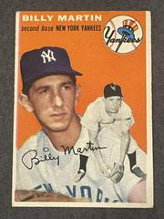 Billy Martin [Gray Back] Baseball Cards 1954 Topps Prices