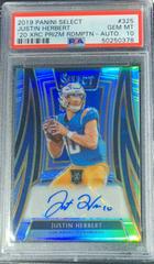 Justin Herbert [Autograph #325 Football Cards 2019 Panini Select 2020 Xrc Prizm Redemption Prices