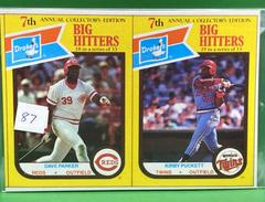 Dave Parker, Kirby Puckett [Hand Cut Panel] Baseball Cards 1987 Drake's Prices