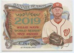 Stephen Strasburg Baseball Cards 2022 Topps Allen & Ginter Banner Seasons Prices