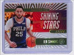 Ben Simmons [Green] #2 Basketball Cards 2019 Panini Illusions Shining Stars Prices