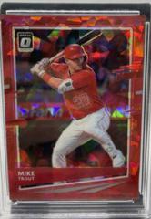 Mike Trout [Red Cracked Ice] Baseball Cards 2020 Panini Donruss Optic Prices