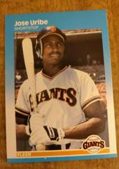 Jose Uribe #286 Baseball Cards 1987 Fleer Prices